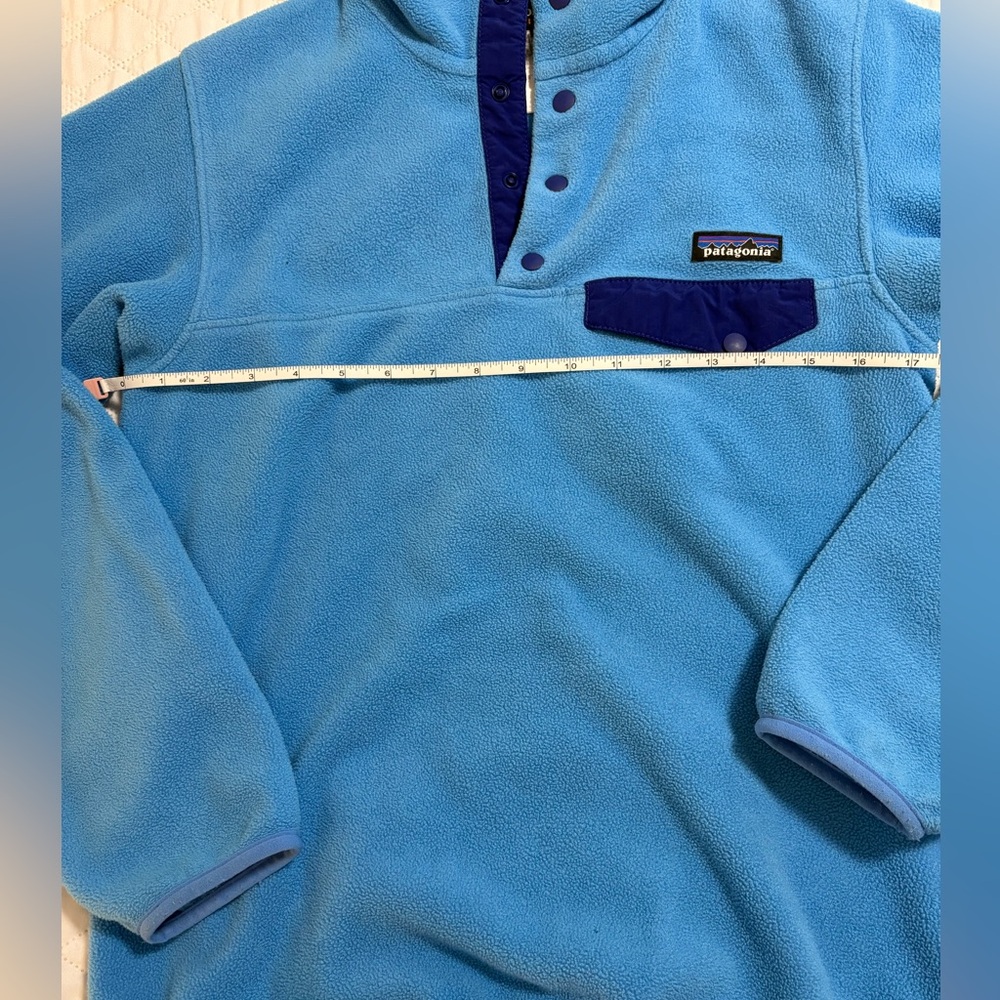 Patagonia Synchilla Women’s Blue Fleece Snap Pullover - Picture 7 of 10